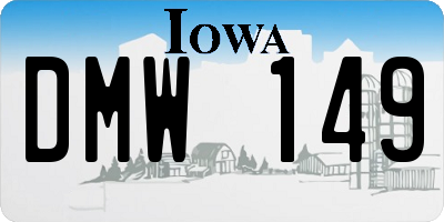 IA license plate DMW149