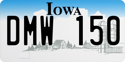 IA license plate DMW150
