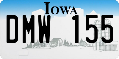 IA license plate DMW155