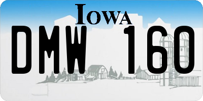 IA license plate DMW160