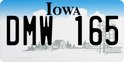 IA license plate DMW165
