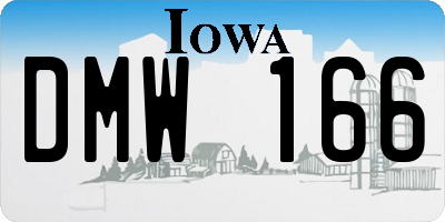 IA license plate DMW166