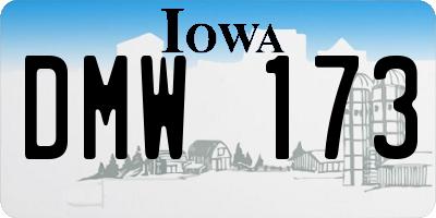 IA license plate DMW173