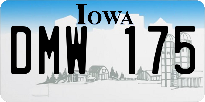 IA license plate DMW175