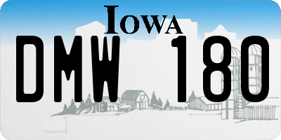 IA license plate DMW180