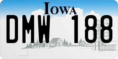 IA license plate DMW188