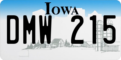 IA license plate DMW215