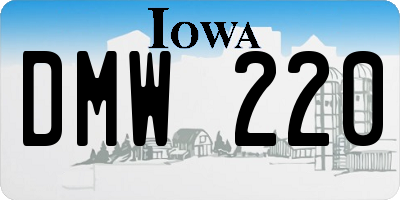 IA license plate DMW220