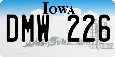 IA license plate DMW226
