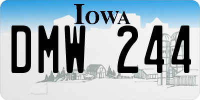 IA license plate DMW244