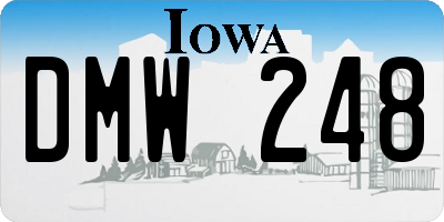 IA license plate DMW248