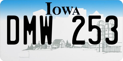 IA license plate DMW253
