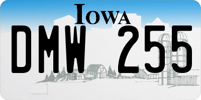 IA license plate DMW255