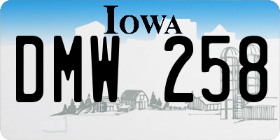 IA license plate DMW258