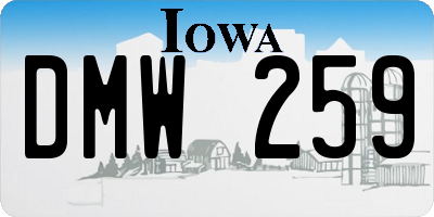 IA license plate DMW259