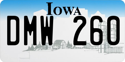IA license plate DMW260