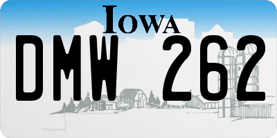 IA license plate DMW262