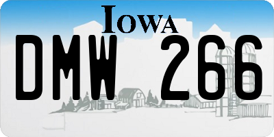 IA license plate DMW266