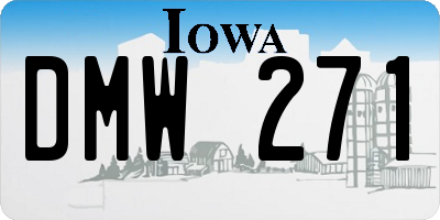 IA license plate DMW271