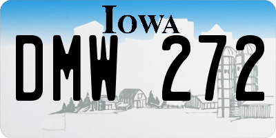 IA license plate DMW272