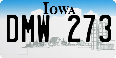 IA license plate DMW273