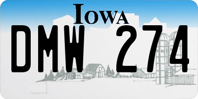 IA license plate DMW274