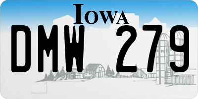 IA license plate DMW279