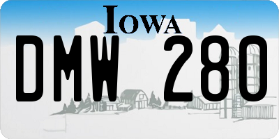 IA license plate DMW280