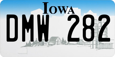 IA license plate DMW282