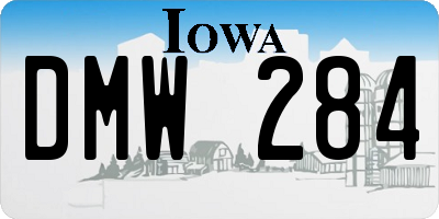 IA license plate DMW284