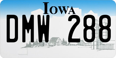 IA license plate DMW288