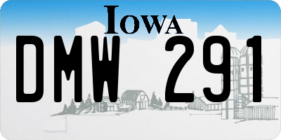 IA license plate DMW291