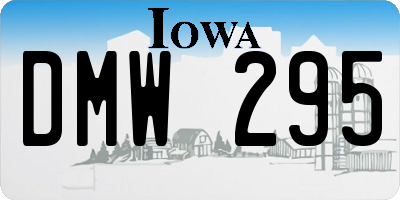 IA license plate DMW295