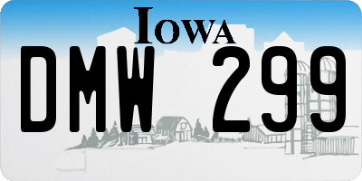 IA license plate DMW299