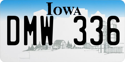 IA license plate DMW336