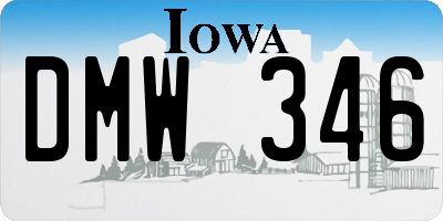 IA license plate DMW346
