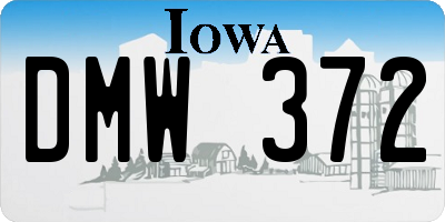 IA license plate DMW372