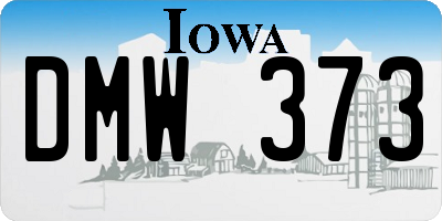 IA license plate DMW373