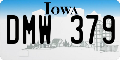 IA license plate DMW379