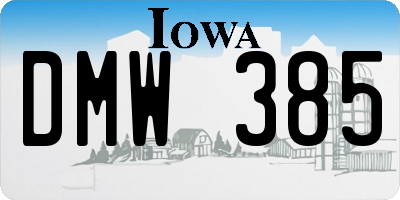 IA license plate DMW385
