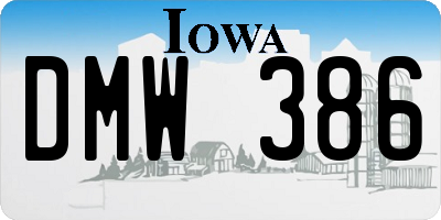 IA license plate DMW386