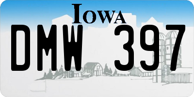 IA license plate DMW397
