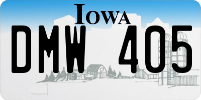 IA license plate DMW405