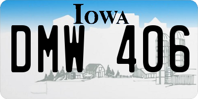 IA license plate DMW406