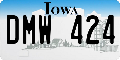 IA license plate DMW424