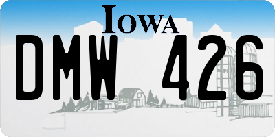 IA license plate DMW426