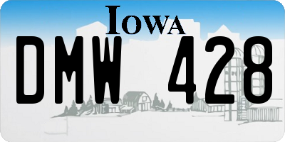 IA license plate DMW428