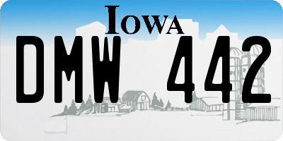 IA license plate DMW442