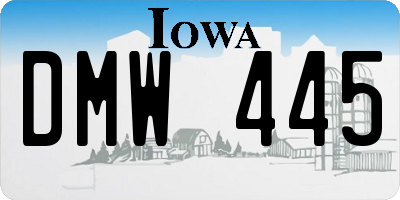 IA license plate DMW445