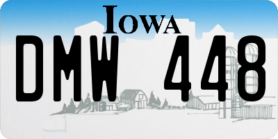 IA license plate DMW448